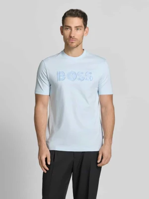 krój regular fit t-shirt z czystej bawełny model 'C-THOMPSON 89' Boss Jasnoniebieski