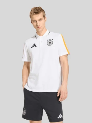 krój regular fit t-shirt z czystej bawełny model 'Deutschland DNA Polo WM 2026' Adidas Biały
