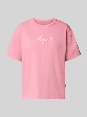 krój regular fit t-shirt z czystej bawełny model 'GR VINTAGE TEE' Levi's Różowy