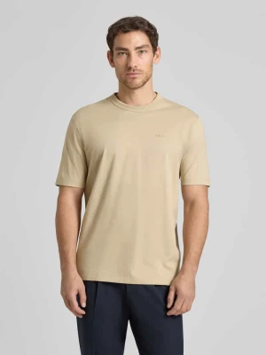 krój regular fit t-shirt z czystej bawełny model 'H-TAUT 15' Boss Beżowy