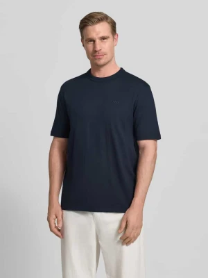 krój regular fit t-shirt z czystej bawełny model 'H-TAUT 15' Boss Granatowy