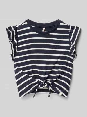 krój regular fit t-shirt z czystej bawełny model 'KALINKA' Only