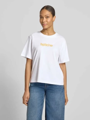 krój regular fit t-shirt z czystej bawełny model 'MACY' Selected Femme