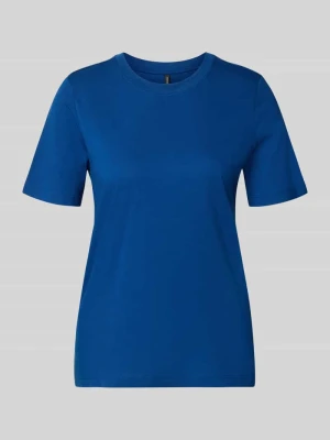 krój regular fit t-shirt z czystej bawełny model 'PAULINA' Vero Moda Ciemnoniebieski