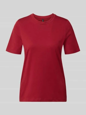 krój regular fit t-shirt z czystej bawełny model 'PAULINA' Vero Moda Czerwony