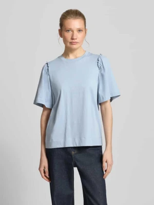 krój regular fit t-shirt z czystej bawełny model 'PENELOPE' Selected Femme