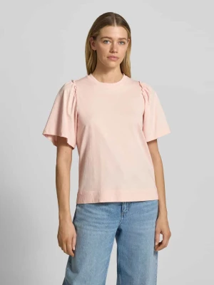 krój regular fit t-shirt z czystej bawełny model 'PENELOPE' Selected Femme