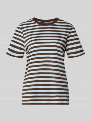 krój regular fit t-shirt z czystej bawełny model 'RIA' Pieces Jasnoniebieski