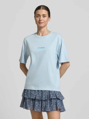 krój regular fit t-shirt z czystej bawełny model 'VIGGA' Selected Femme