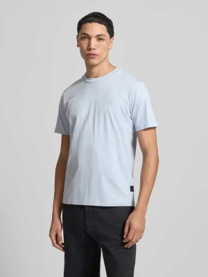 Krój regular fit T-shirt z detal z logo Replay