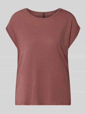 krój regular fit t-shirt z mieszanka lyocellu model 'AVA' Vero Moda Brudnoróżowy