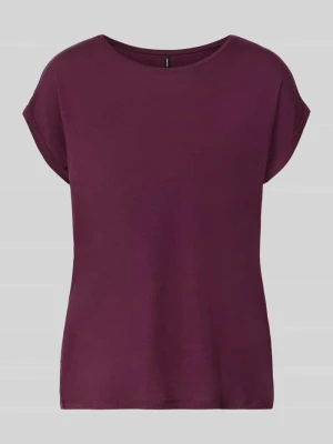 krój regular fit t-shirt z mieszanka lyocellu model 'AVA' Vero Moda Ciemnoczerwony