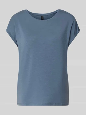 krój regular fit t-shirt z mieszanka lyocellu model 'AVA' Vero Moda Niebieski