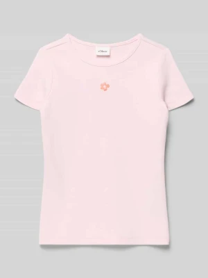 krój regular fit t-shirt z mieszanki bawełny s.Oliver RED LABEL