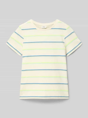 krój regular fit t-shirt z mieszanki bawełny s.Oliver RED LABEL