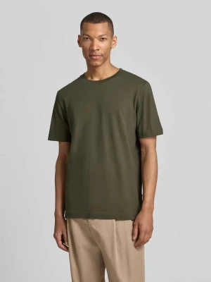 krój regular fit t-shirt z mieszanki bawełny Tom Tailor Oliwkowy