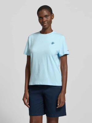 krój regular fit t-shirt z mieszanki bawełny Tommy Hilfiger