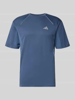 krój regular fit t-shirt z nadruk z logo model 'TECH APP TEE' Adidas Ciemnoniebieski