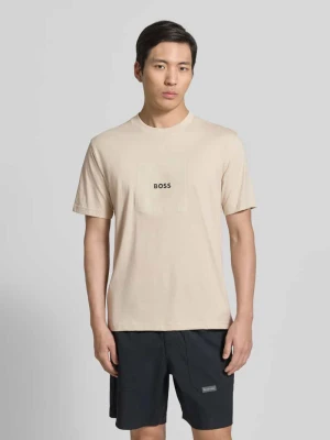 krój regular fit t-shirt z nadrukiem z logo BOSS Green