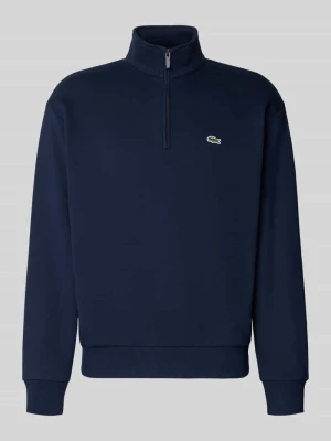 Krój regular fit troyer z mieszanka bawełny Lacoste Ciemnoniebieski
