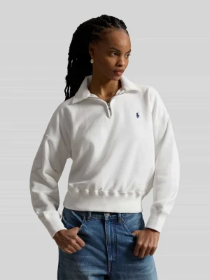 Krój regular fit troyer z mieszanka bawełny Polo Ralph Lauren Biały