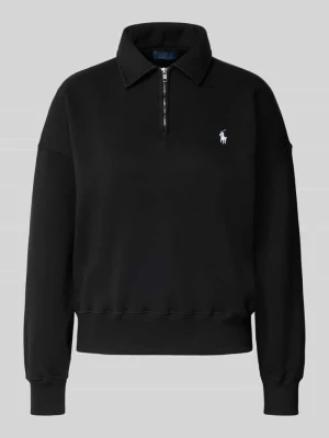 Krój regular fit troyer z mieszanka bawełny Polo Ralph Lauren Czarny