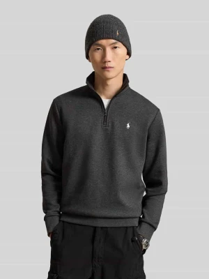 Krój regular fit troyer z mieszanka bawełny Polo Ralph Lauren Ciemnoszary