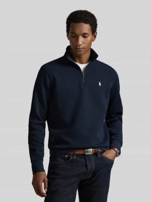 Krój regular fit troyer z mieszanka bawełny Polo Ralph Lauren Granatowy