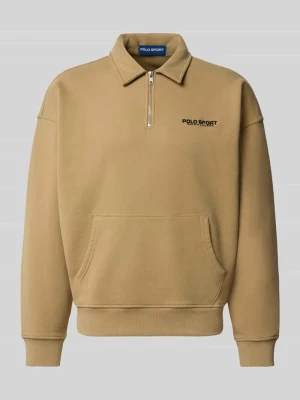 Krój regular fit troyer z mieszanka bawełny Polo Ralph Lauren Khaki