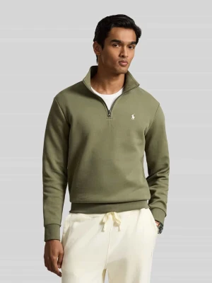 Krój regular fit troyer z mieszanka bawełny Polo Ralph Lauren Oliwkowy