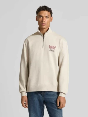 Krój regular fit troyer z zamkiem błyskawicznym model „Jack” Wood Wood