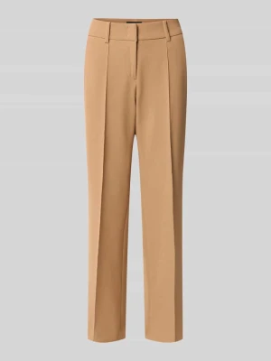 krój regular fit Wąskie spodnie z domieszką mieszanki wiskozy i bawełny model 'FARAH' CAMBIO Camel