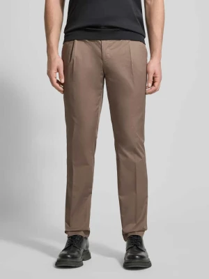 krój regular fit Wąskie spodnie z mieszanka bawełny model 'GETLIN' HUGO