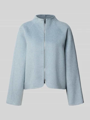 krój relaxed fit krótki płaszcz model 'Helisu' Opus Jasnoniebieski