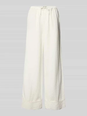 krój relaxed fit Szerokie spodnie z mieszanki bawełny i wiskozy Tom Tailor Denim