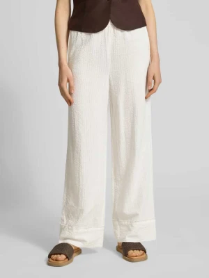 krój relaxed fit Szerokie spodnie z mieszanki bawełny i wiskozy Tom Tailor Denim