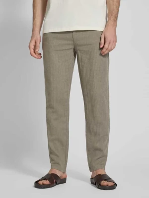 Krój relaxed fit z mieszanki bawełny i lnu i wpuszczane kieszenie lindbergh