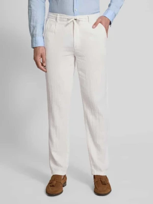 Krój relaxed fit z mieszanki bawełny i lnu i wpuszczane kieszenie lindbergh