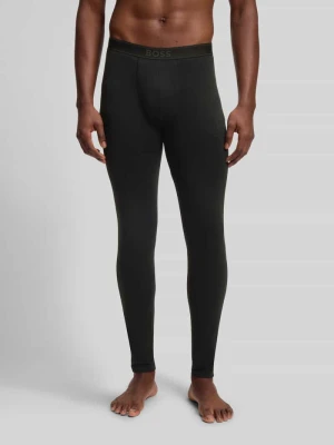 krój slim fit długie spodenki z mieszanka bawełny model 'Long John' Boss Czarny