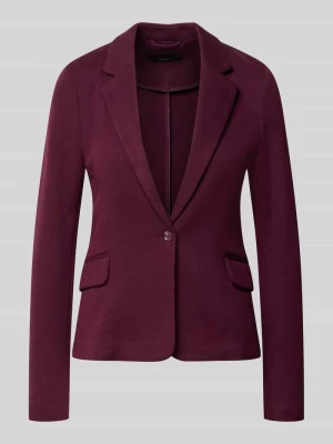 Krój slim fit krótki blezer z dodatkiem wełny model 'JULIA' Vero Moda Ciemnoczerwony melanż