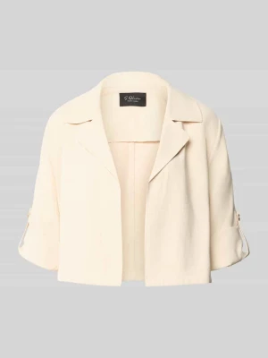 Krój slim fit krótki blezer z mieszanki wiskozy s.Oliver BLACK LABEL