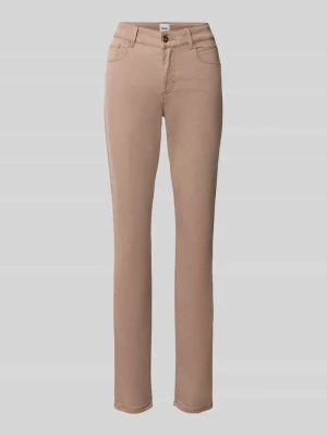 krój slim fit Wąskie spodnie z mieszanka lyocellu, bawełny i lnu z domieszką mieszanka modalu, bawełny i elastanu model 'SHAKIRA' BRAX