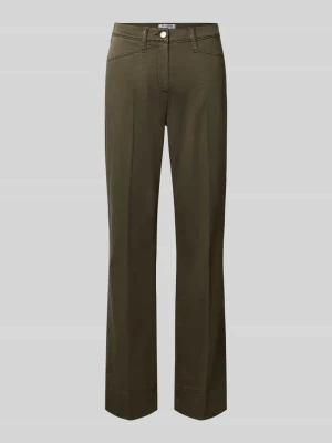 Super krój slim fit Wąskie spodnie z mieszanka lyocellu i bawełny model 'LORELLA' Raphaela By Brax Khaki