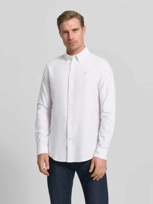 Krój tailored koszula casualowa z czystej bawełna model 'STRIPED OXFORD' Barbour
