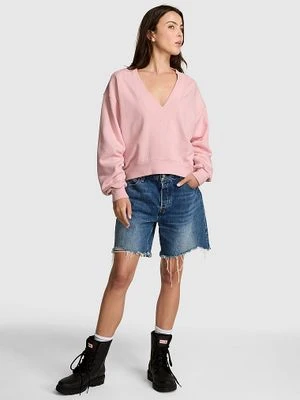 Krótka bluza Ivy Fleece V-Neck High-Low Victoria's Secret