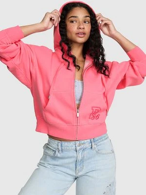 Krótka bluza z kapturem zapinana na zamek Campus Fleece Victoria's Secret