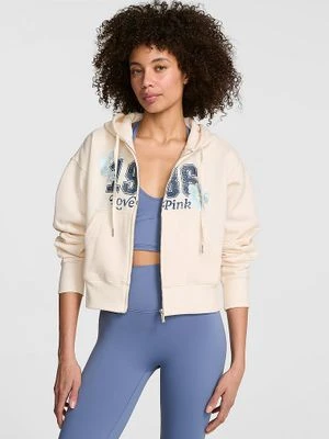 Krótka bluza z kapturem zapinana na zamek Campus Fleece Victoria's Secret