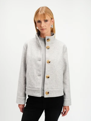 Krótka jasnoszara kurtka Top Secret