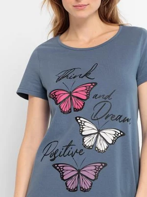 Krótka koszula nocna z czystej bawełny organicznej bonprix