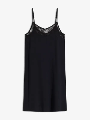 Krótka koszula nocna z miękkiej mieszanki modalu BonPrix czarny
